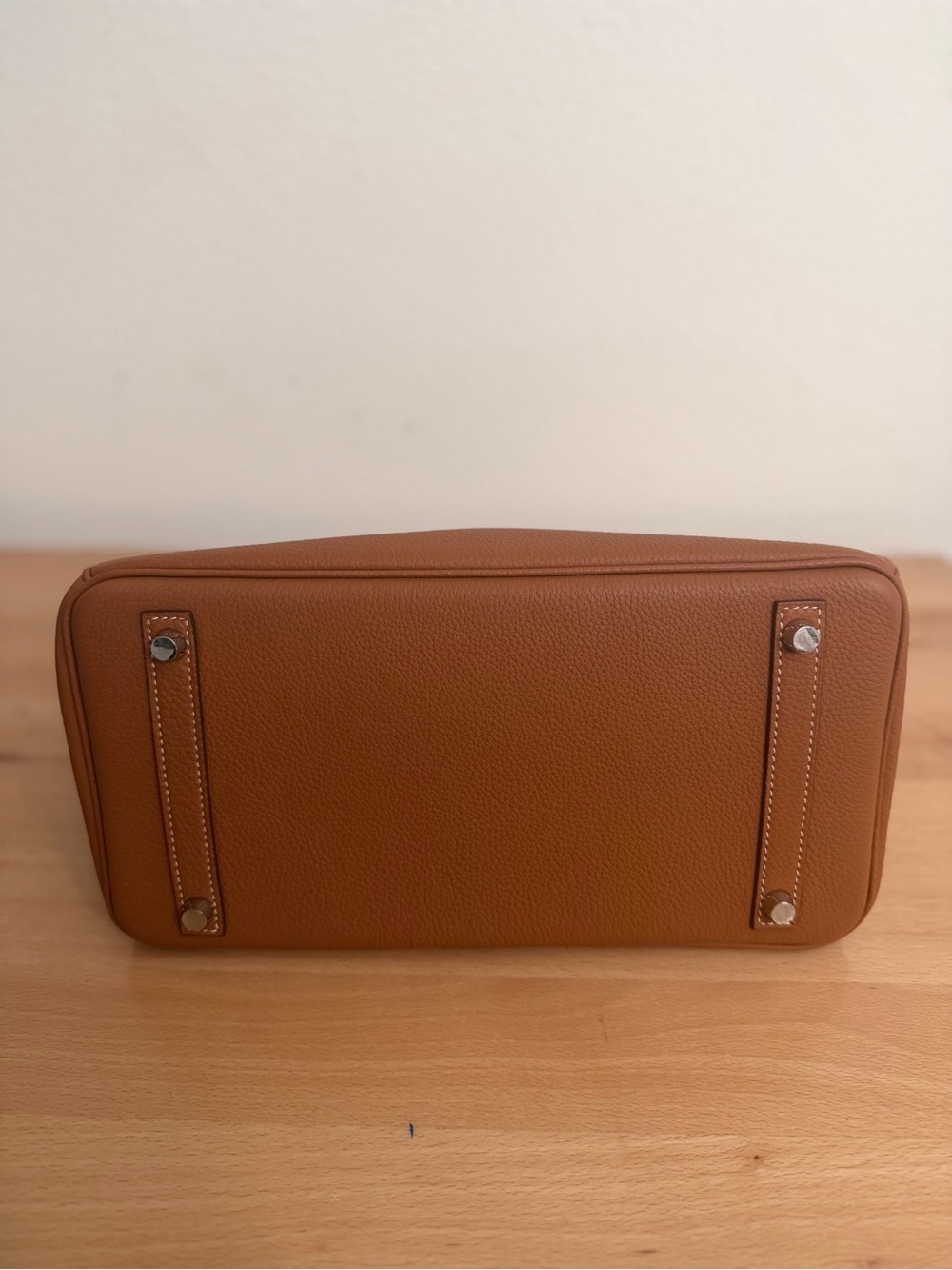 HANDMADE IMPORTED TOGO GOLD PHW CONSTRAST STITCHING BIRKIN 30 - Picture 7 of 10